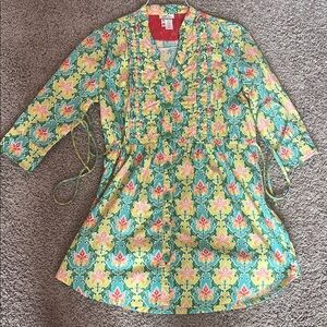 Matilda Jane Vibrant Floral Womens XS tunic with tie